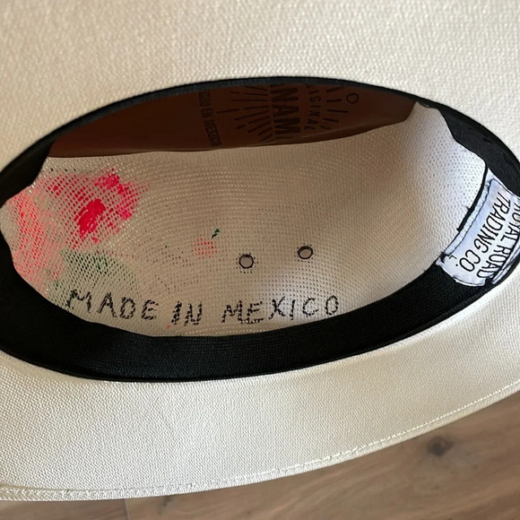 Artisanal Mexican Sombreros Hand Painted Fedora Floral Sombrero Panama Bohemian - Picture 8 of 9